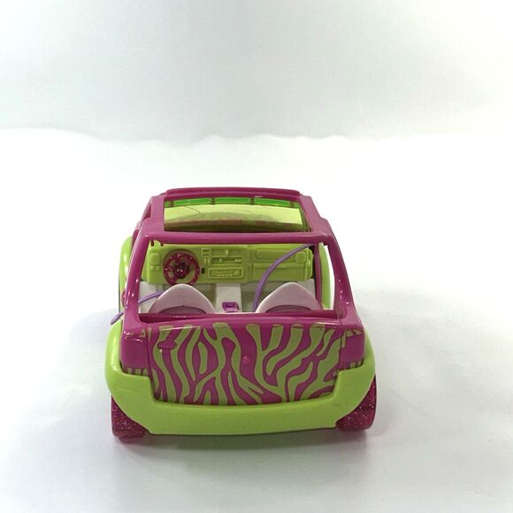 Polly Pocket Goes on a Picnic Pink & Green Zebra Print Toy Vehicle Origin 2001 - Picture 6 of 12